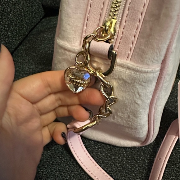 Juicy Couture Light Pink Velour Purse - Picture 6 of 9